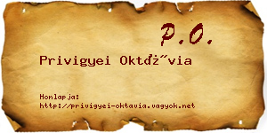 Privigyei Oktávia névjegykártya